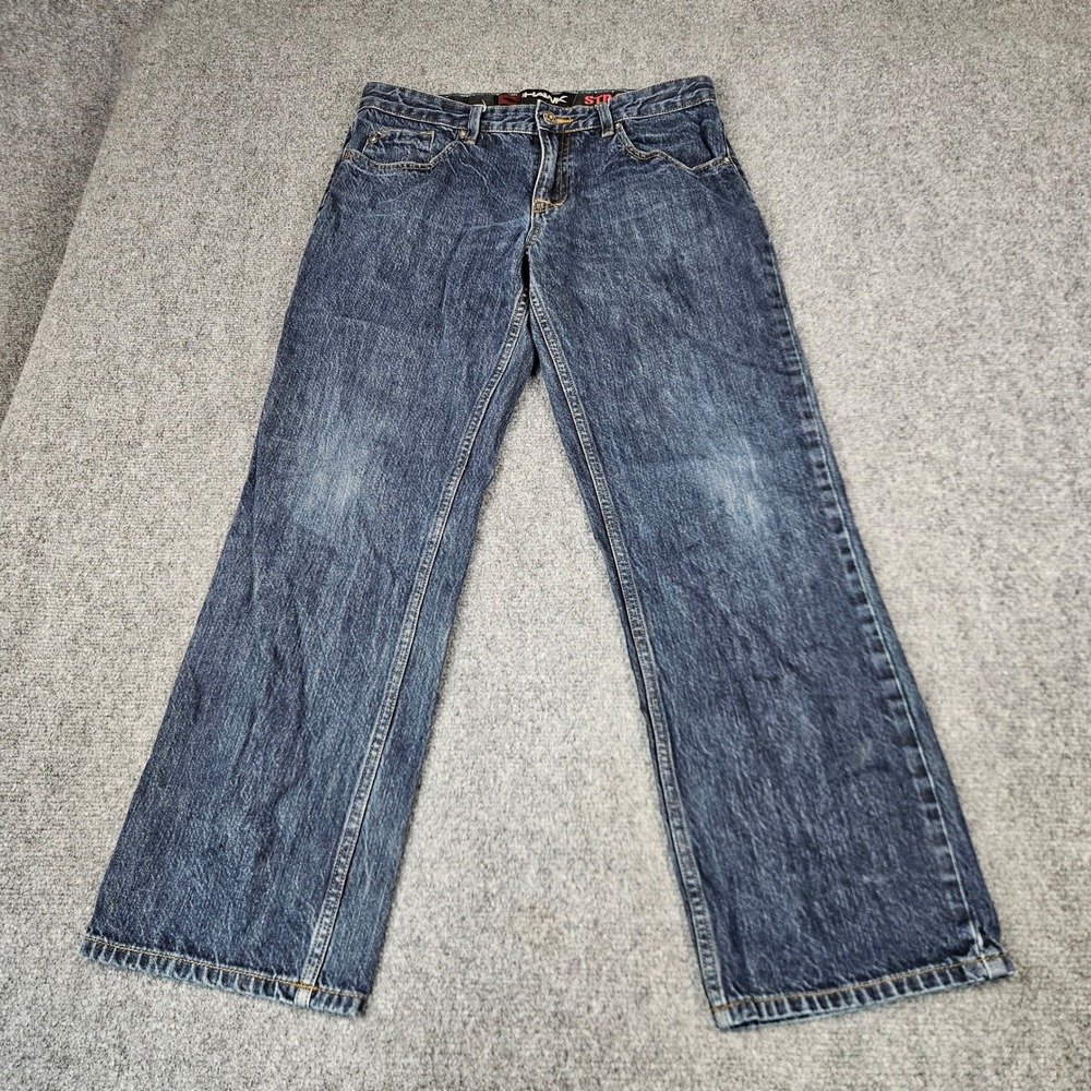 Tony Hawk Boys Straight Leg Jeans Dark Wash Denim Size 16 Husky Adjustable Waist